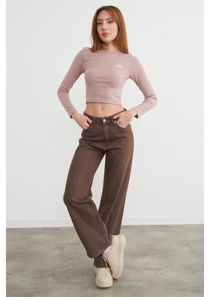 Fiyonk Nakışlı Likralı Crop Body fiyatları