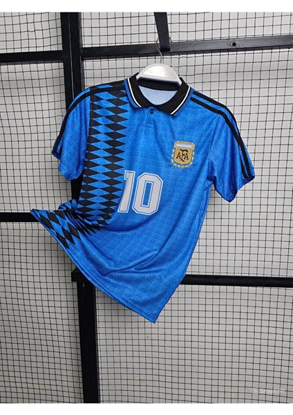 Lionel Messi Arjantin Retro Futbol Forması, Özel Tasarım Nefes Alan Polyester Halısaha Forması