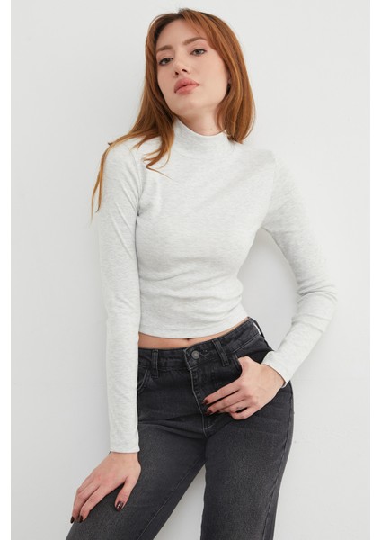 Basic Yarım Balıkçı Yaka Crop Body modelleri