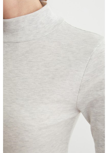 Basic Yarım Balıkçı Yaka Crop Body