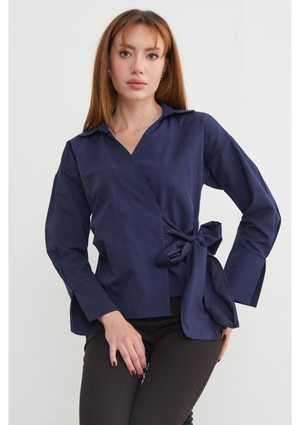 Basic Kruvaze Bağlamalı Gömlek
