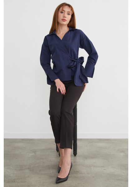 Basic Kruvaze Bağlamalı Gömlek fiyatları