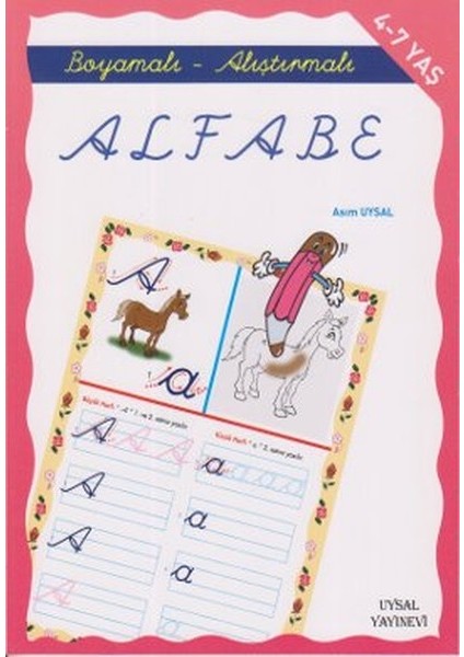 Boyamalı ve Alıştırmalı Türkçe Alfabe