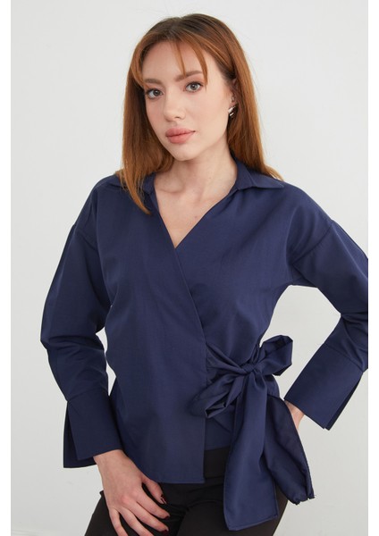 Basic Kruvaze Bağlamalı Gömlek modelleri