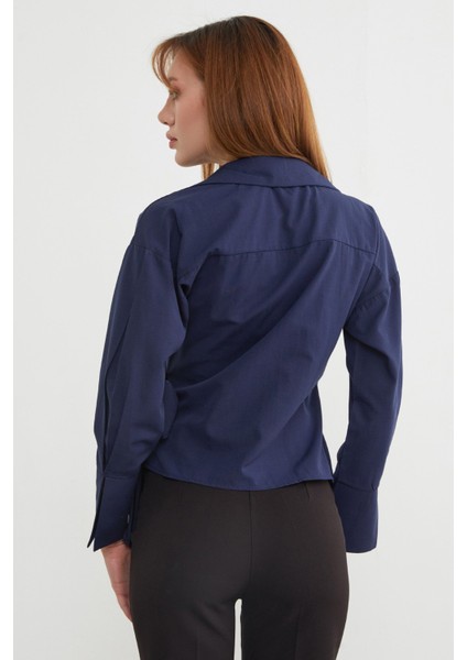 Basic Kruvaze Bağlamalı Gömlek