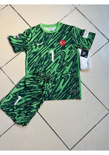Türkiye Mert Günok Kaleci Yeşil Milli Takım Çocuk Futbol Forma 3'lü Set Forma+Şort+Çorap fiyatları