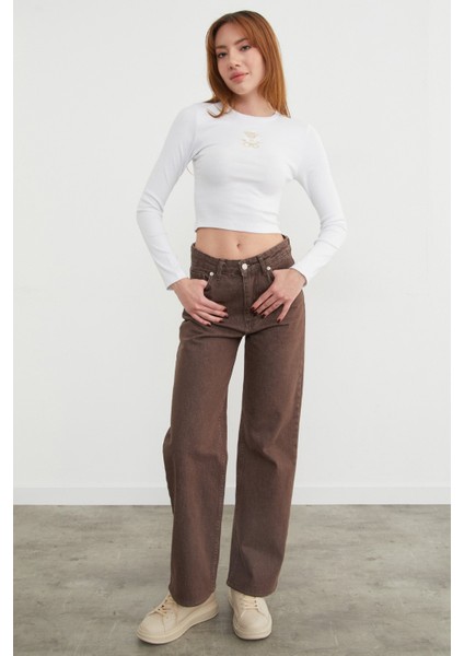 Ayıcık Nakışlı Crop Body modelleri