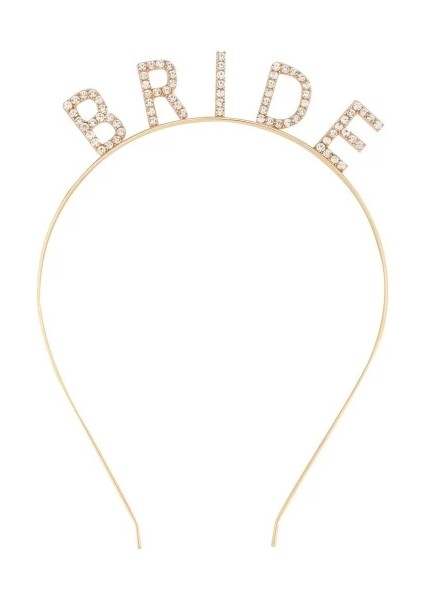 Altın Gold Renk Bekarlığa Veda Kristal Taş Bride Tacı Ithal fırsatları