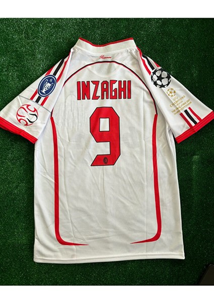 A.c Milan Inzaghi Retro Beyaz Futbol Forması Hava Alabilen Özel Forma Kumaşı modelleri