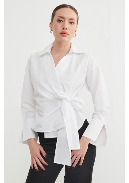Basic Kruvaze Bağlamalı Gömlek fırsatları