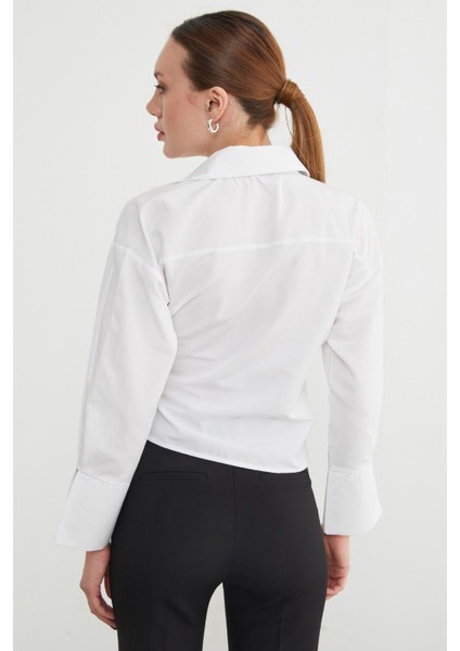 Basic Kruvaze Bağlamalı Gömlek