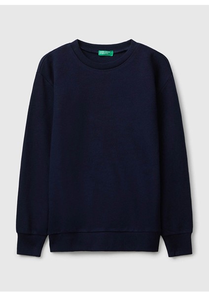 Baskılı Erkek Çocuk Lacivert Sweatshırt 3J68C10QK