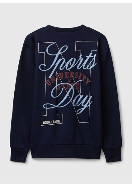 Baskılı Erkek Çocuk Lacivert Sweatshırt 3J68C10QK modelleri