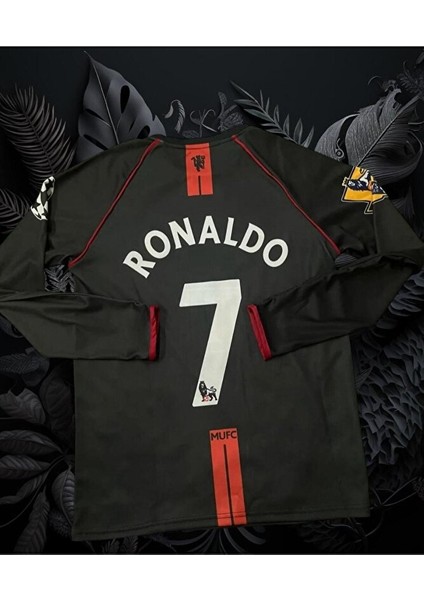 2'li Ronaldo Mancester Siyah ve Kırmızı Uzun Kol Forması 7 Numara fırsatları
