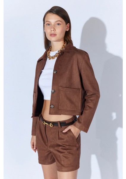 Kemer Detaylı Süet Şort (Vizon) fiyatları