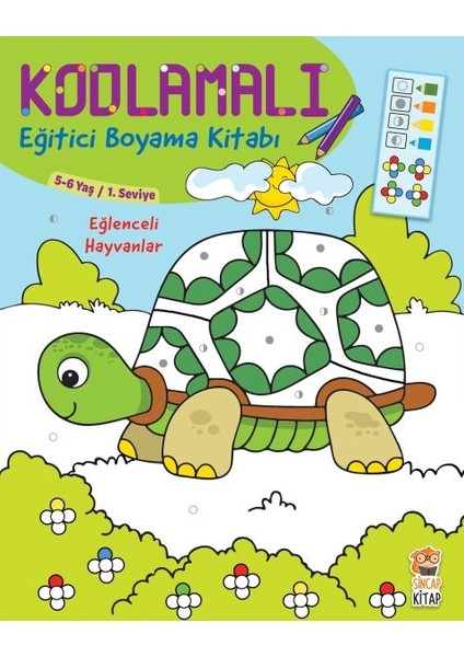Kodlamalı Eğitici Boyama Kitabı - Eğlenceli Hayvanlar