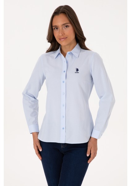 Kadın Açık Mavi Gömlek Basic 50307990-VR003
