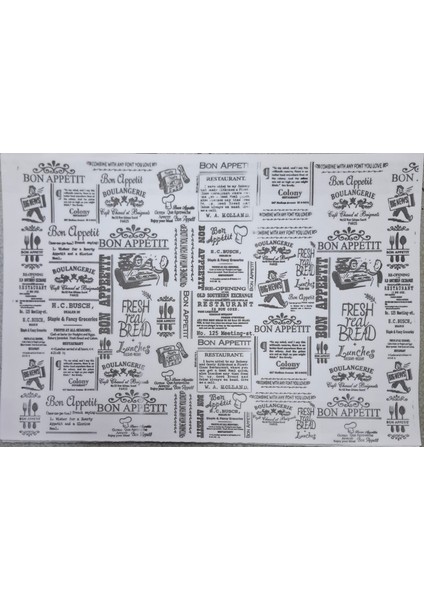 100 Adet 24X34 cm Beyaz Sülfit Hamburger Kağıdı , Tost, Servis Kağıdı