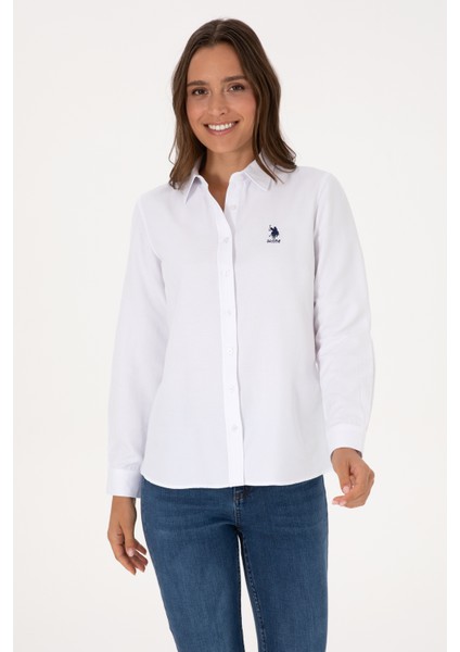 Kadın Beyaz Gömlek Basic 50307990-VR013