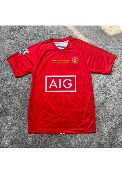 Cr.ronaldo 7 United Retro Kırmızı Futbol Forması Nefes Alabilen Polyester Forma Halısaha Forması fiyatları