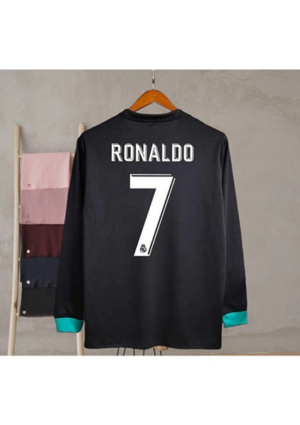 Ronaldo Yeşil Siyah Uzun Kol Retro Forma fiyatları