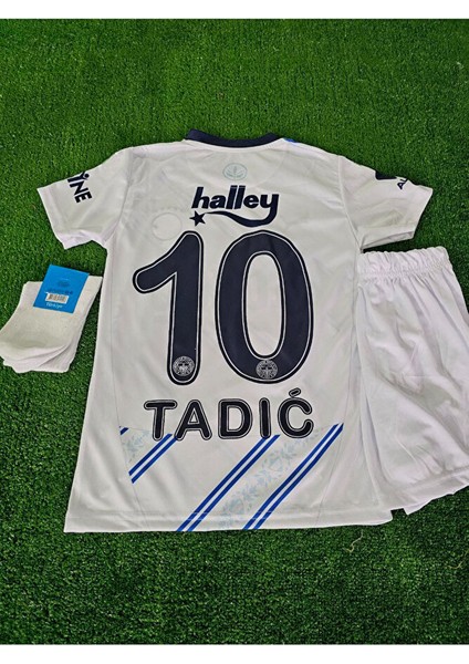 .f.e.n.e.r.b.a.h.ç.e. 2024/25 Yeni Sezon /tadıc/ Deplasman Beyaz Çocuk Forması Forması 4lü Set