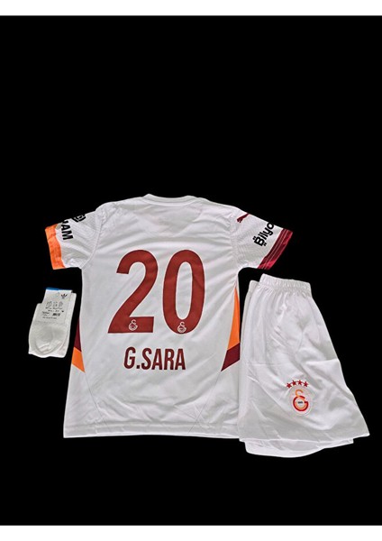 G L Tasar Y'2024/25-GABRIEL' Sara' 20 Deplasman Beyaz Çocuk Forması Çorap Hediyeli Spor T-Shirt fırsatları