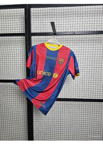 Barcelona 2011 Final Retro Futbol Forması, Özel Tasarım Nefes Alan Polyester Halısaha Forması