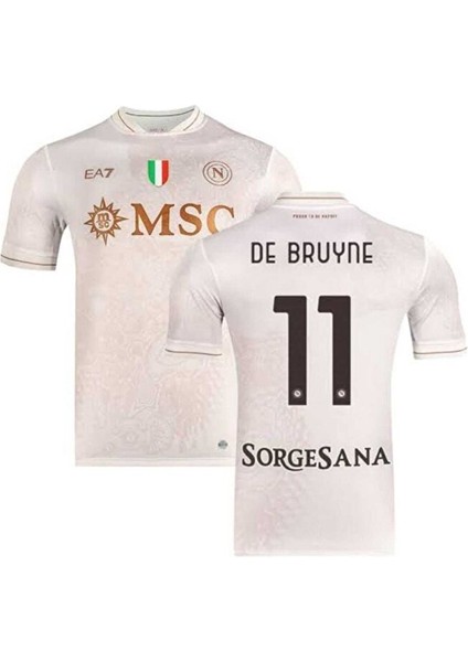 Napoli 2025/26 Yeni Sezon Kevın De Bruyne Deplasman Forması (Whitegold)