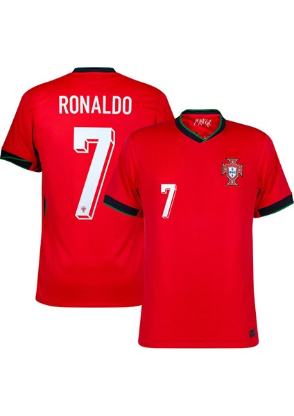 Portekiz Cristiano Ronaldo Kırmızı 24/25 Yeni Sezon Futbol Forması Özel Forma Kumaşı