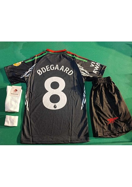 Arsenal Martin Odegaard Yeni Sezon Çocuk Forma 4 Lü Set. Forma+Şort+Çorap+Bileklik