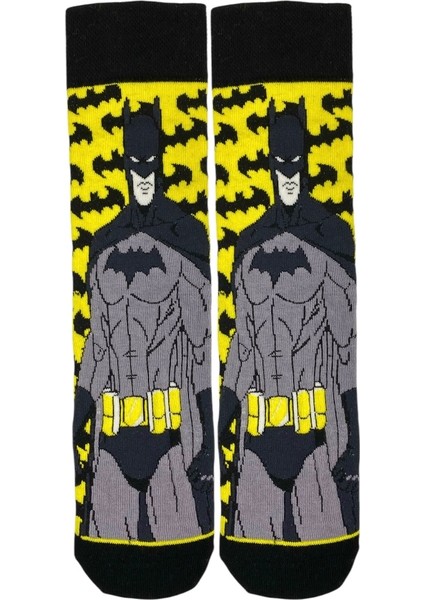 Batman Sarı Siyah Soket Çorap