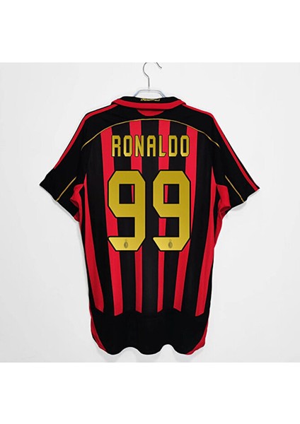 2006/07 Efsane M.i.l.a.n Iç Saha #99 Fenomen Ronaldo Baskılı Forması (Kırmızı/siyah)