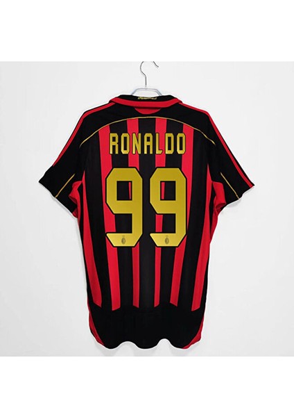 2006/07 Efsane M.i.l.a.n Iç Saha #99 Fenomen Ronaldo Baskılı Forması (Kırmızı/siyah) modelleri