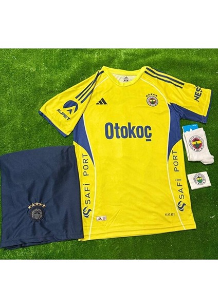 Fen'erb'ahç'e 2026 #isimsiz# Deplasman Sarı Çocuk Forması 4lü Set Şort/çorap/bileklik