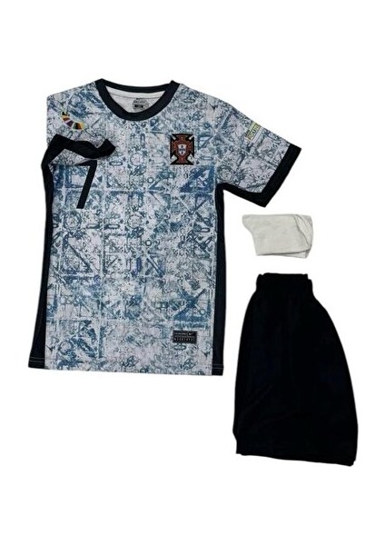 Portekiz Milli Takımı C.ronaldo Özel Tasarım Çocuk Futbol Forması 3 Lü Set Forma+Şort+Çorap fiyatları