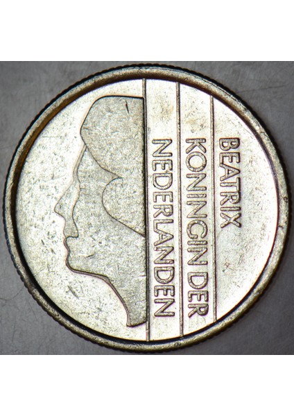 Hollanda 25 Cent 1987 Kraliçe Beatrix. modelleri