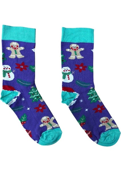 LİLA YEŞİL KURABİYE ADAM SOKET ÇORAP