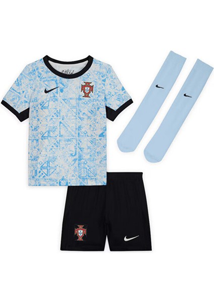 Portekiz Ronaldo 7 Avrupa Milli Takım Çocuk Futbol Forma 3'lü Set Forma+Şort+Çorap