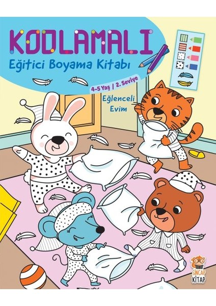 Kodlamalı Eğitici Boyama Kitabı - Eğlenceli Evim