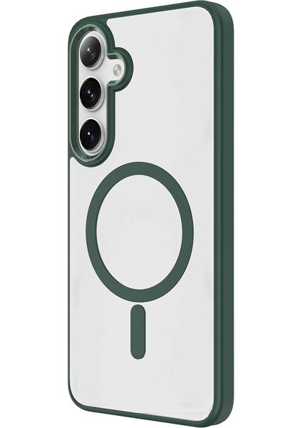 Galaxy S24 Kılıf M-Safe Şarj Özellikli Zore Krom M-Safe Silikon Kapak