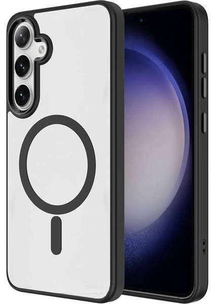 Galaxy S24 Kılıf M-Safe Şarj Özellikli Zore Krom M-Safe Silikon Kapak fiyatları