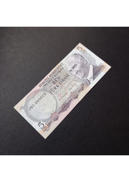 Escoines 3996368F6C7BDF1D6D 6.emisyon 5türk-Lirası J82-300021 Seri Numara Ca fırsatları