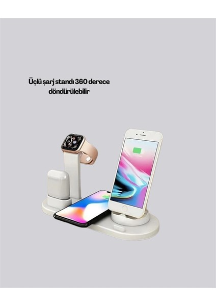 Iphone, Apple Watch ve Airpods ile Uyumlu 4'ü 1 Arada Şarj Ünitesi – Tüm Apple Cihazları Tek Noktada fırsatları