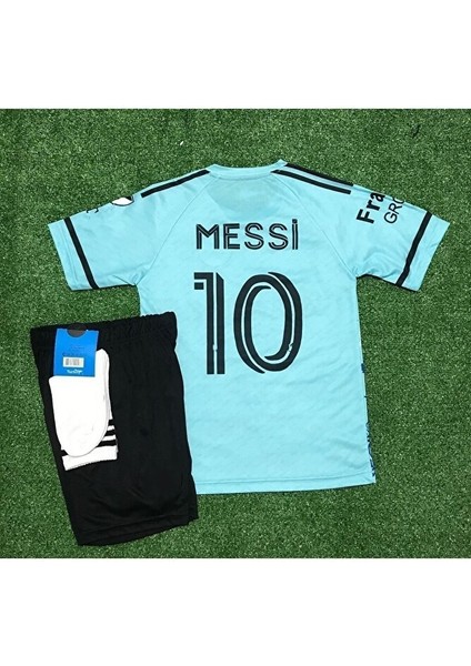 I̴n̴t̴e̴r̴ ̴m̴i̴a̴m̴i̴ 2026 Yeni Sezon Lionel Messi Çocuk Forması 4'lü Set ( Blue )