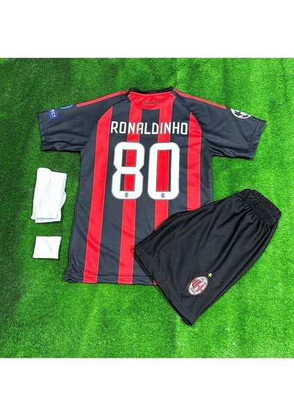 Efsane Milan Ronaldinho Çocuk Futbol Forması 4'lü Set