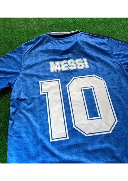Afa Lionel Messi 10 Arjantin 1994 Arjantin Retro Özel Forması Yakalı New Mavi fiyatları