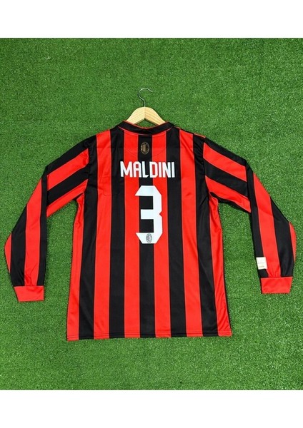 Milan Özel 125.YIL Maldini 3 Uzun Kol Nostalji Forması