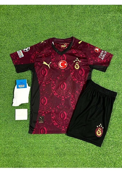 Gâl.àtâ.sar.ây 2026 Yeni Sezon Leroy Sane //10 Alternatif Bordo Çocuk Forması 4'lü Set fırsatları