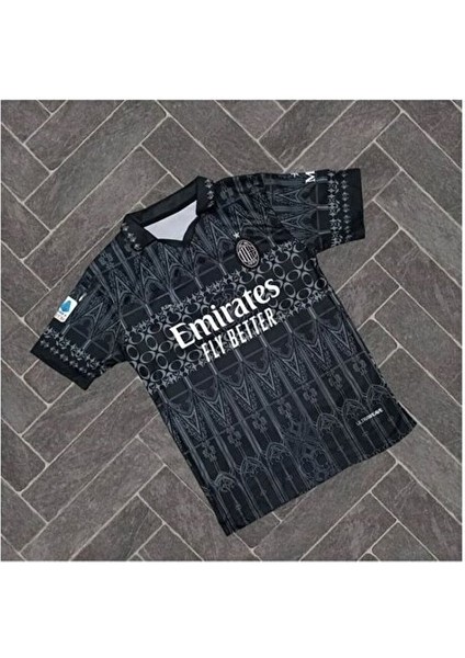 Milan Ac Pleasure Edition Özel Desenli Tasarım Yetişkin Forması Siyah